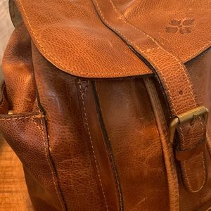 Patricia Nash tan leather backpack purse
